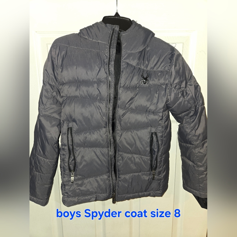 Spyder Kids Charcoal Puffer Jacket